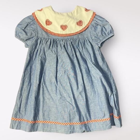 Bonnie Jean Vintage Buttoned Heart‎ Dress Size 4T - Picture 5 of 8